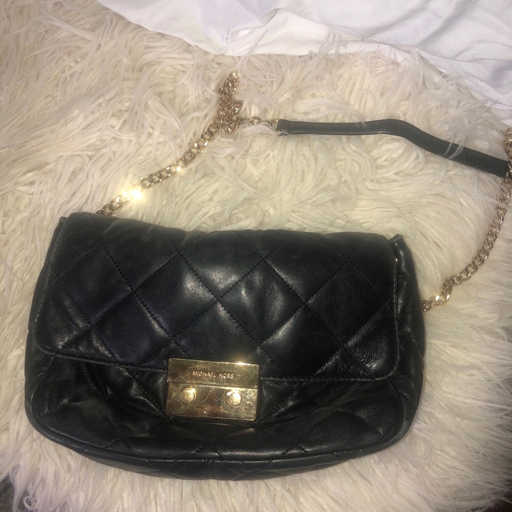 Black quilted MK bag